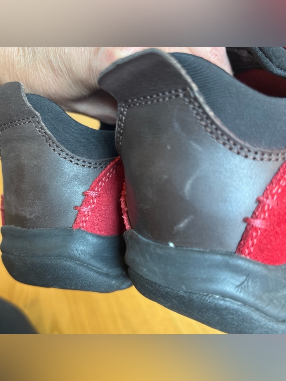 Lands' End Mocs Clogs Shoes Slip-On Red Suede Leather Comfort Womens Size 7.5B - Picture 7 of 12